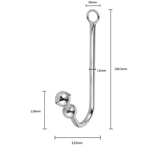 Anal Hooks 5334 Beaded Cuffs with Anal Collar and Hook Elegant 0122